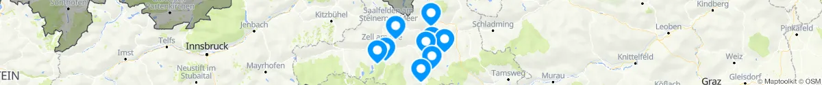 Kartenansicht für Apotheken-Notdienste in der Nähe von Goldegg (Sankt Johann im Pongau, Salzburg)